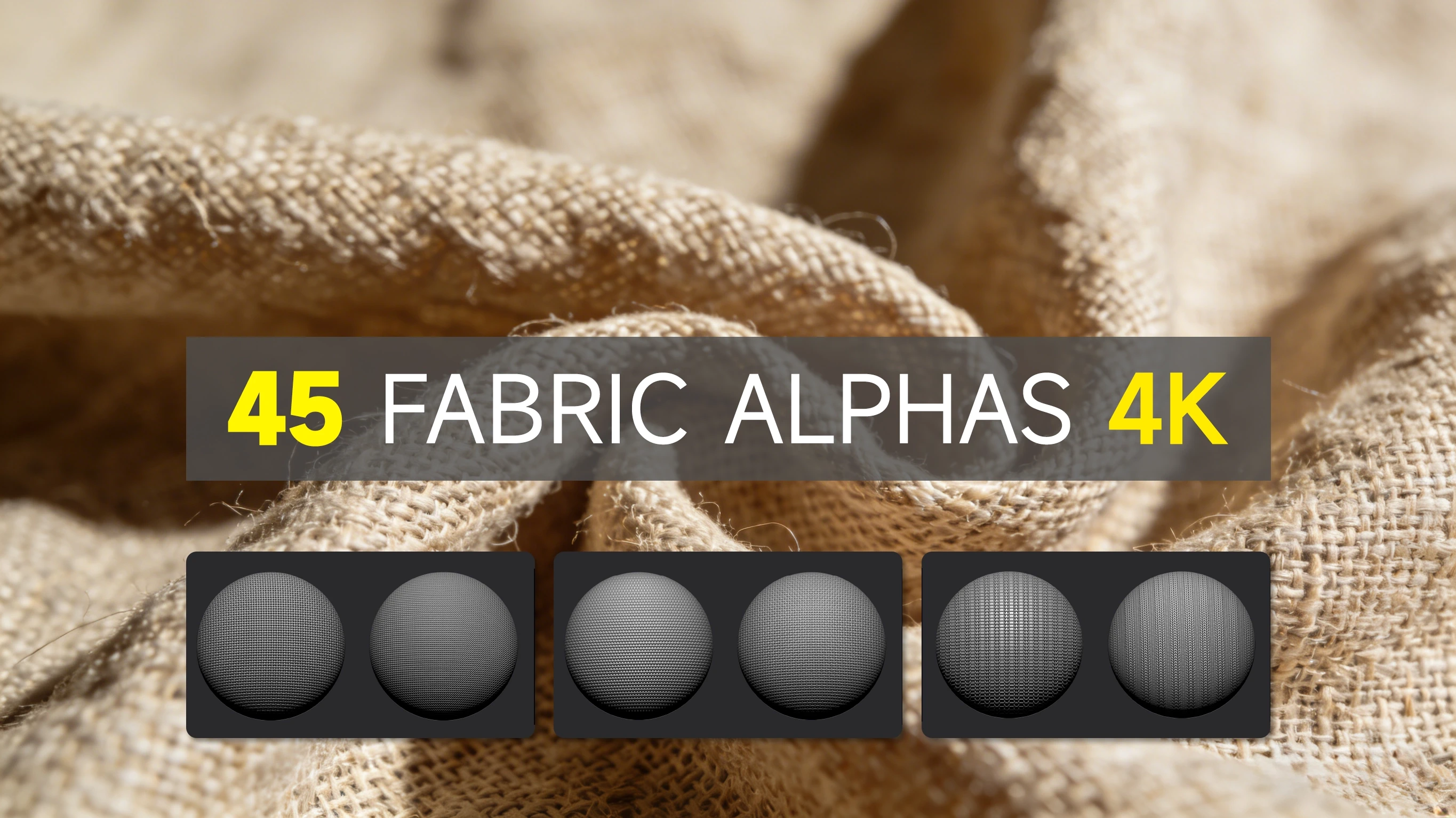 艾伦网-4K无缝布料织物面料纹理高清贴图黑白布料贴图布料凹凸45个