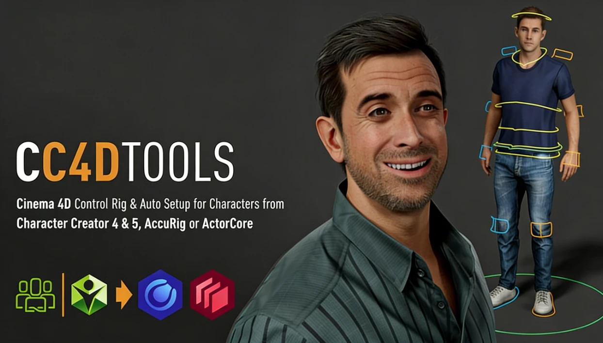艾伦网-C4D角色动画自动化工具包预设CC4D_tools_1.0.5